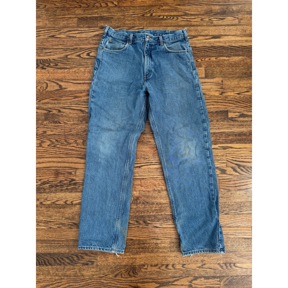 Vintage Carhartt Insulated Flannel Lined Workwear Denim Jeans‎ Pants 36 X 34